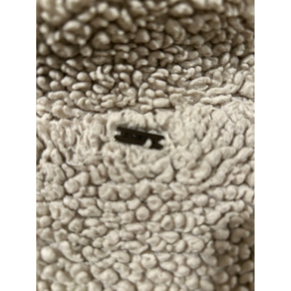 O'Neill Fleece Sherpa Half-Zip Pullover in Beige with Pink Trim Size Medium - Picture 8 of 8